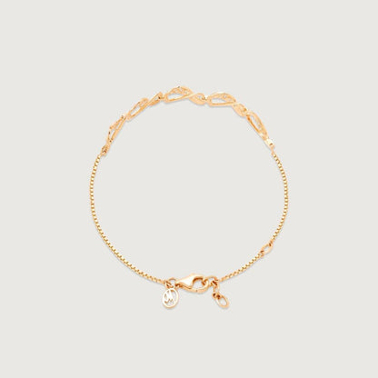 Radiant Crisscross Diamond Bracelet in 14K Yellow Gold, 0.17 ct