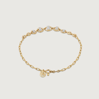 Urban Gleam Diamond Bracelet in 14K Yellow Gold, 0.156 ct