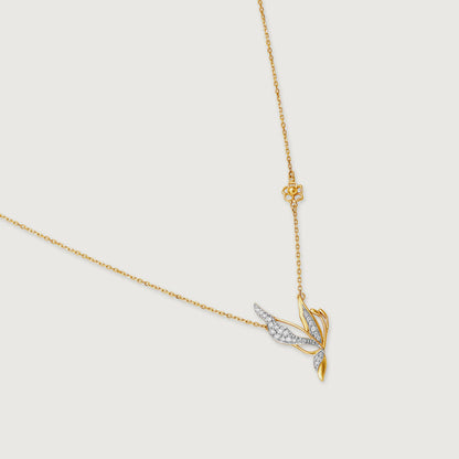 Enchanted Butterfly Diamond Necklace in 14K Yellow Gold, 0.171 ct