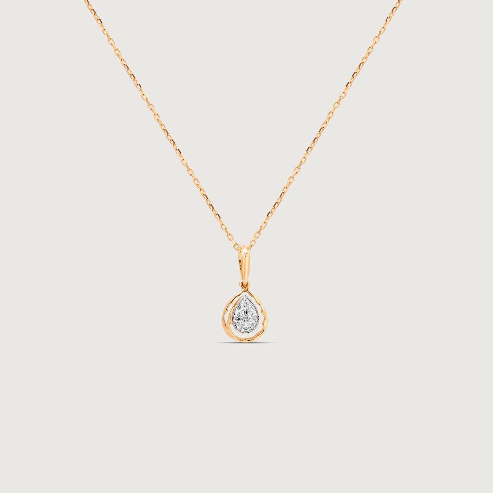 Drip Pop Diamond Pendant in 14K Yellow Gold, 0.063 ct