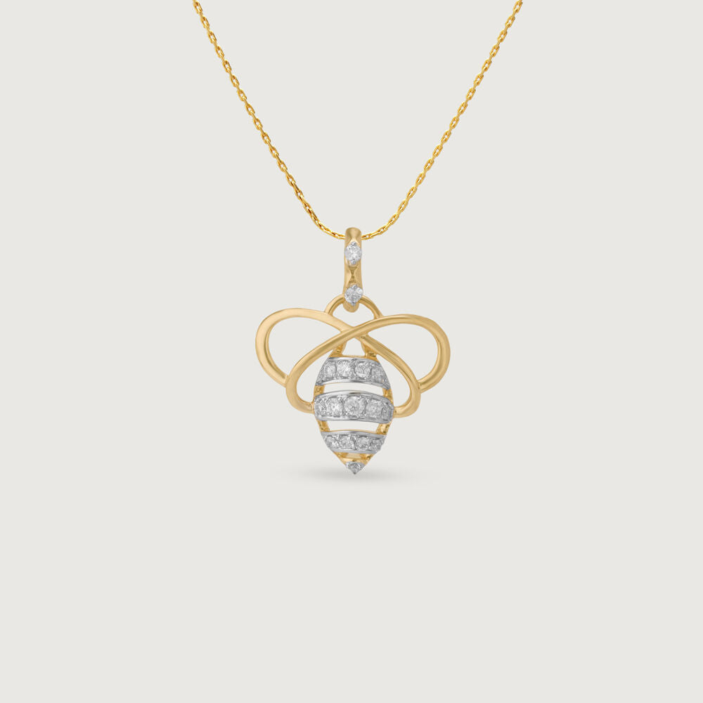 Buzz Forever Diamond Pendant in 14K Yellow Gold, 0.069 ct