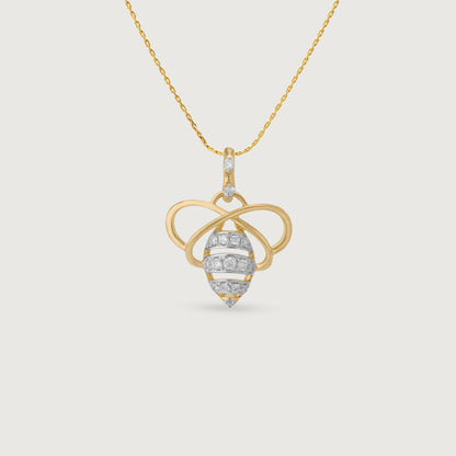 Buzz Forever Diamond Pendant in 14K Yellow Gold, 0.069 ct