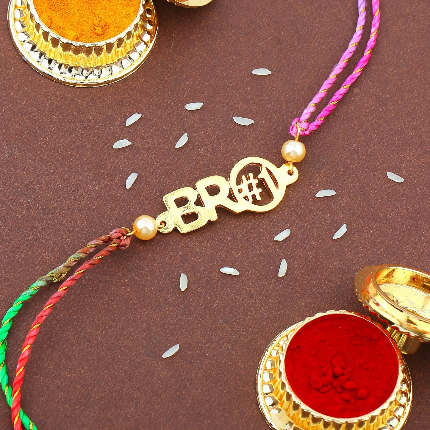 Gold Bro Number One Rakhi