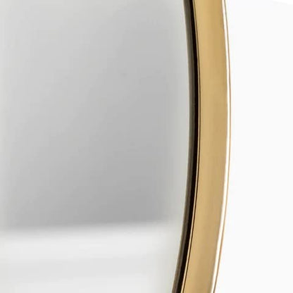 Wall Mirror Round Framed Gold 20 Inches Metal Frame Modern Design
