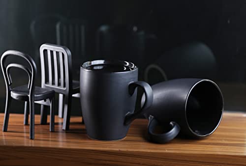 Ceramic Coffee Mug Black Matte Finish 300 ML - Modern Design, Lightweight, Eco-Friendly