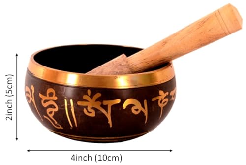 Singing Bowl Handmade Tibetan 5 Metal Purpledip 4 inches
