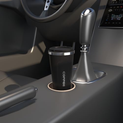 Coffee Mug with Spill-Proof Flip Lid - Onyx Black - Stainless Steel - Double Walled - Insulated for 8 Hours Hot & 14 Hours Cold