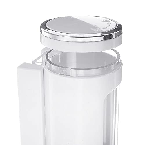 Wall Mounted Soap Dispenser - Black & White - ABS Plastic - 400ml - 6x9x22 cm