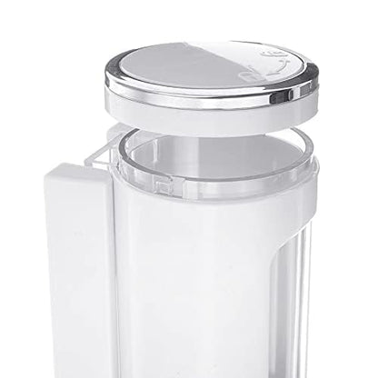 Wall Mounted Soap Dispenser - Black & White - ABS Plastic - 400ml - 6x9x22 cm