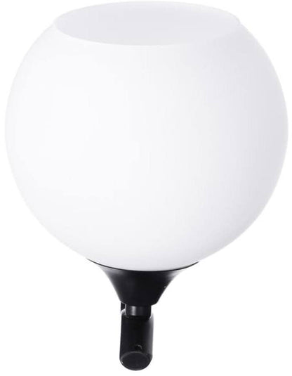 LED Wall Light Modern Design Black Metal & Frosted Glass 30cm