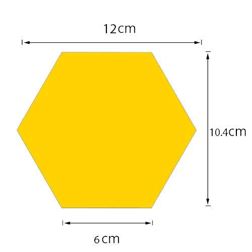 Hexagon Acrylic Mirror Sticker - Decorative Wall Mirror - Gold Finish - 20 Pieces
