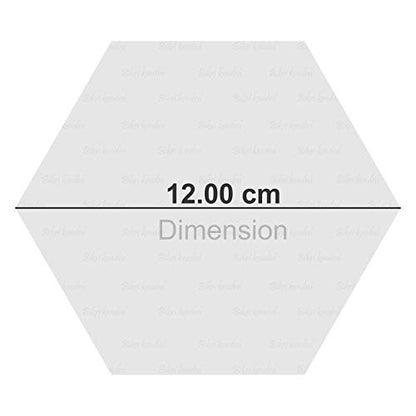 Hexagon Acrylic Wall Mirror Stickers - Decorative 24 cm Silver - Modern Design for Smooth Surfaces