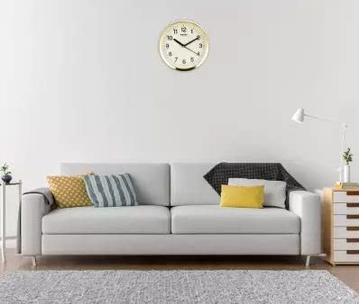 Kadio Analog Wall Clock 20 cm Beige Plastic Frame