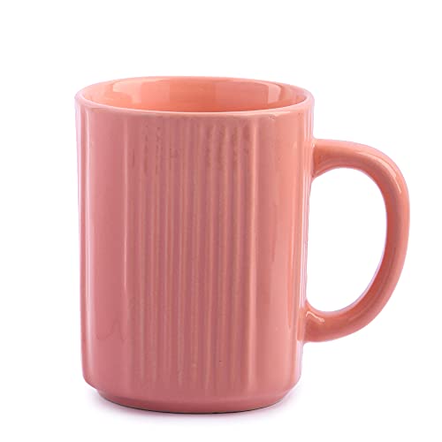 Coffee Mug Set of 6 - Handcrafted Ceramic, 350ml, Stackable, Chip Resistant, Ariel Color