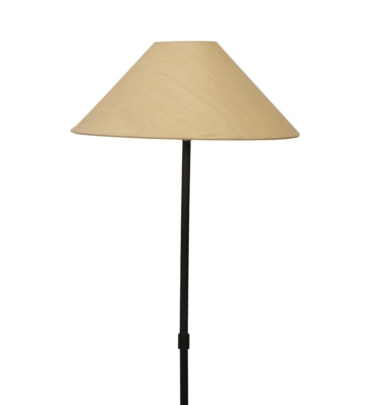 Foldable Metal Floor Lamp with Off-White Shade - 55 Inch - Blue