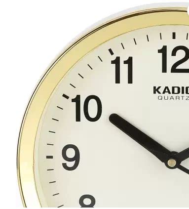 Kadio Analog Wall Clock 20 cm Beige Plastic Frame