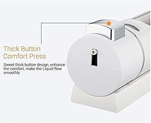 Wall Mounted Liquid Dispenser - Modern ABS Plastic - 400ml Capacity - White