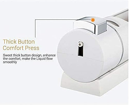 Wall Mounted Liquid Dispenser - Modern ABS Plastic - 400ml Capacity - White