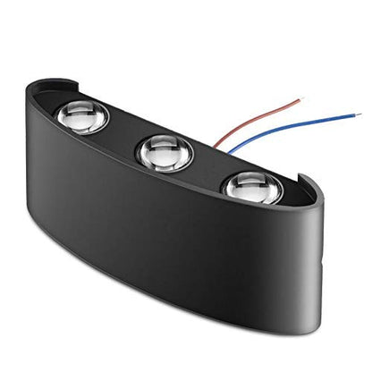 LED Outdoor Wall Light - Waterproof & Shockproof Aluminium - Warm White - IP65 - 3+3 RGB
