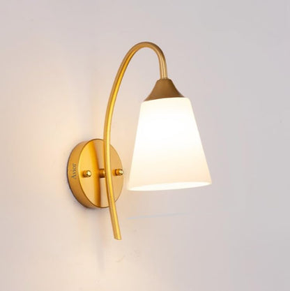 Wall Light Modern Design Gold Metal & PVC 1 Pack for Bedroom, Living Room, Kitchen