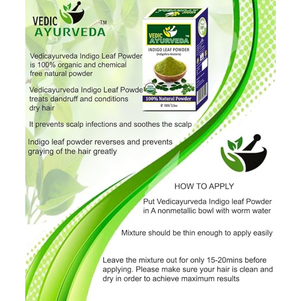 VedicAyurveda Indigo Powder, Neem Powder & Heena Powder
