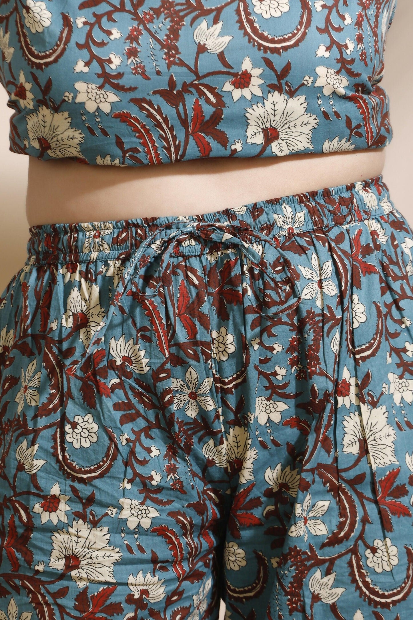 Breathables Blue Kalamkari Kurta & Pant Cotton Co-Ord Set