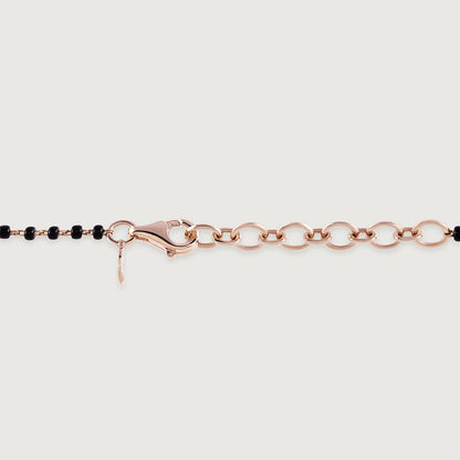 Whispering Waves Gold and Diamond Mangalsutra in 18K Rose Gold, 0.154 ct