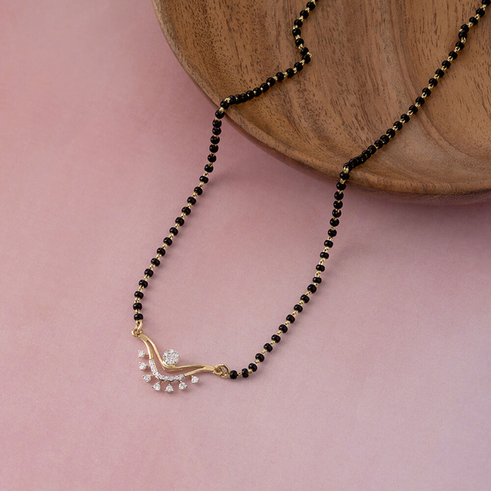 Serenade Shine Gold and Diamond Mangalsutra in 18K Yellow Gold, 0.228 ct