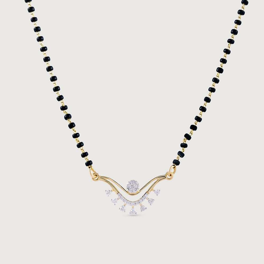 Serenade Shine Gold and Diamond Mangalsutra in 18K Yellow Gold, 0.228 ct