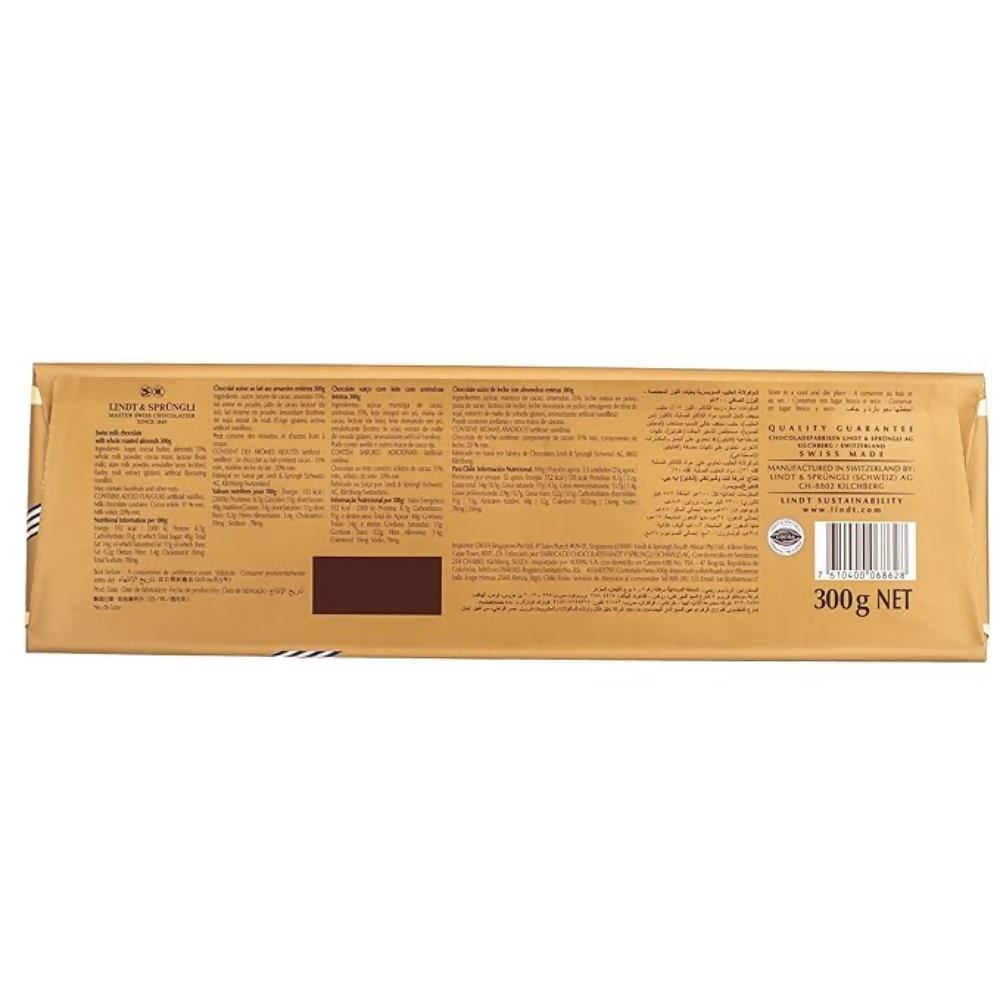 Lindt Gold Tab Chocolate - Almond Milk