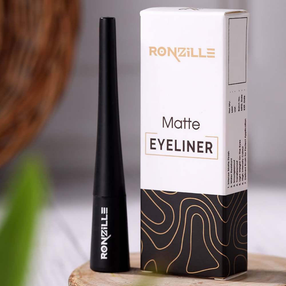 Ronzille Smudgeproof And Waterproof Liquid Matte Eyeliner - Black