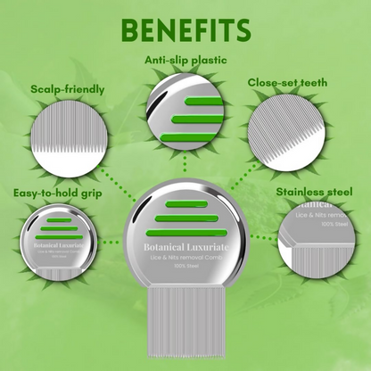Botanical Luxuriate Lice and Nit's Removal Comb - Multicolour