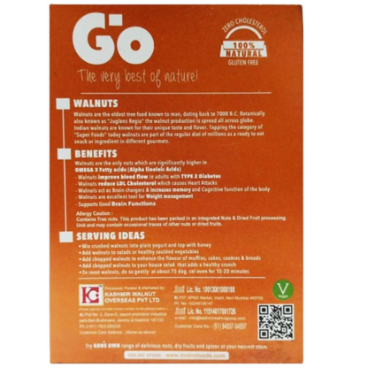 Go Organic Walnuts Kernels Extra Light/Quarters