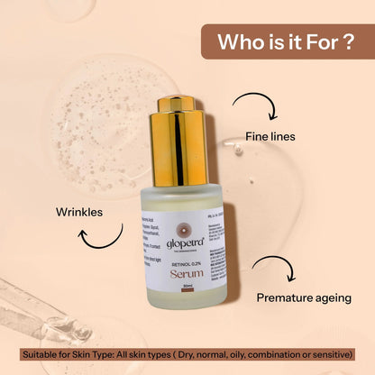 Glopetra Retinol 0.2% - Anti Ageing Serum For Face