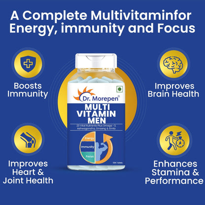 Dr Morpen Testo Boost And Multivitamin Men -With Omega 3 & Herbs /Energy & Immunity Booster