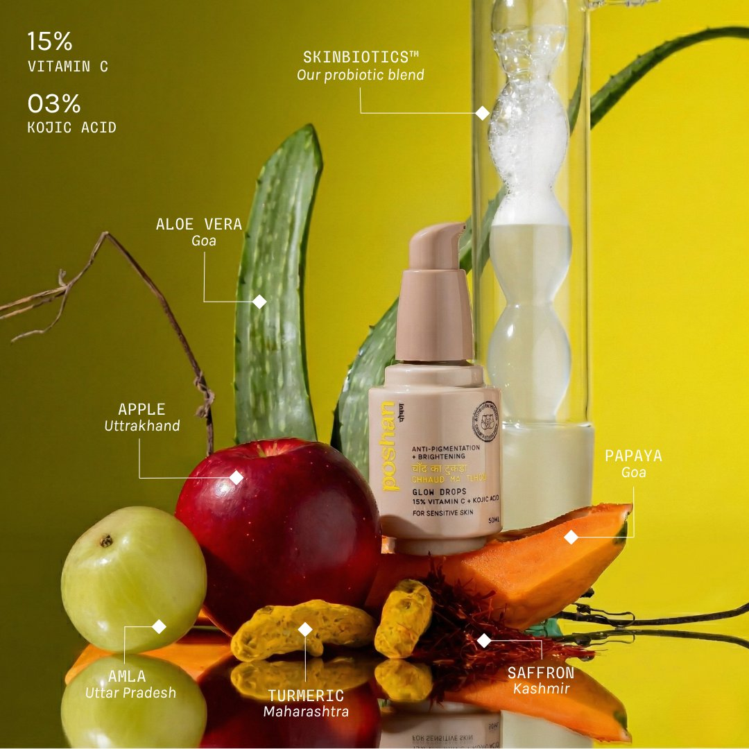 Poshan Skincare Chaand Ka Tukda 15% Vitamin C Glow Drops
