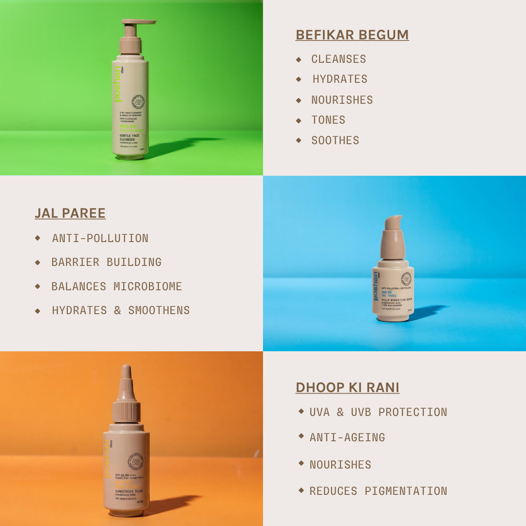 Poshan Skincare Your Daily Poshan 2-Min Essentials Routine!