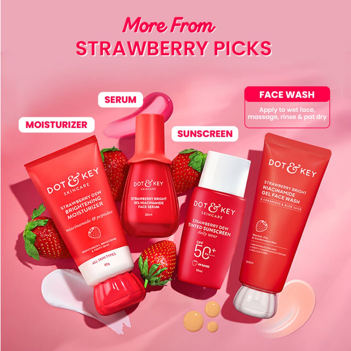 Dot & Key Strawberry Bright Niacinamide Gel Face Wash