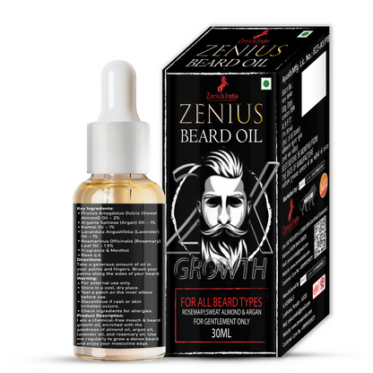 Zenius Beard Oil for Patchy Beard and Hair Growth