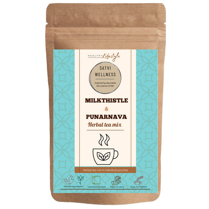 Satvi Wellness Milkthistle Punarnava Herbal Infusion Mix In Indvidual Packets | Herbal Tea Sachet