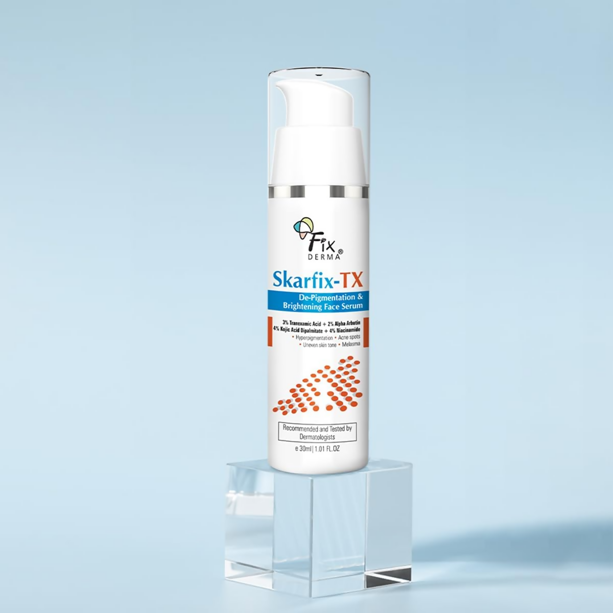Fixderma Skarfix - TX with Tranexamic Acid + 4% Kojic Acid + 4% Niacinamide & 2% Alpha Arbutin Face Serum
