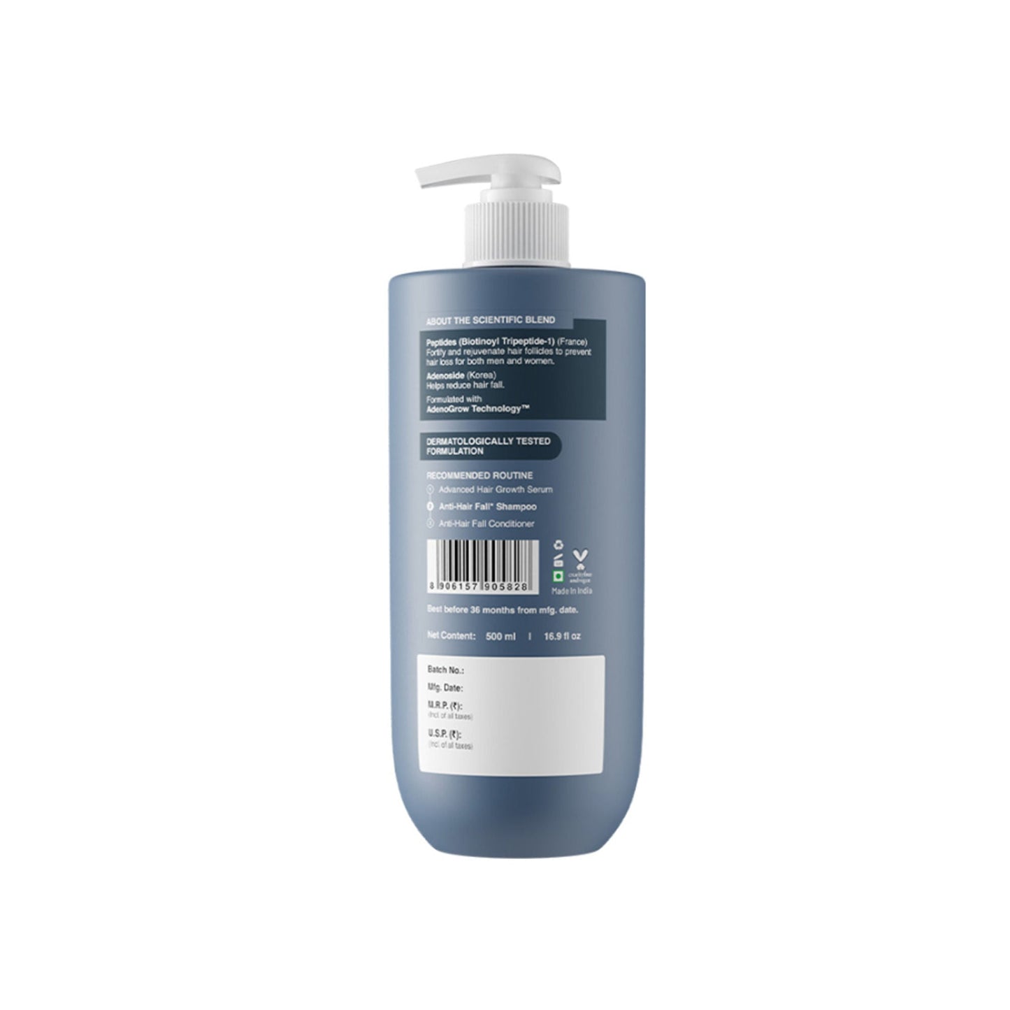 Bare Anatomy Anti-Hair Fall Shampoo 5X Hair Fall Control With Peptides