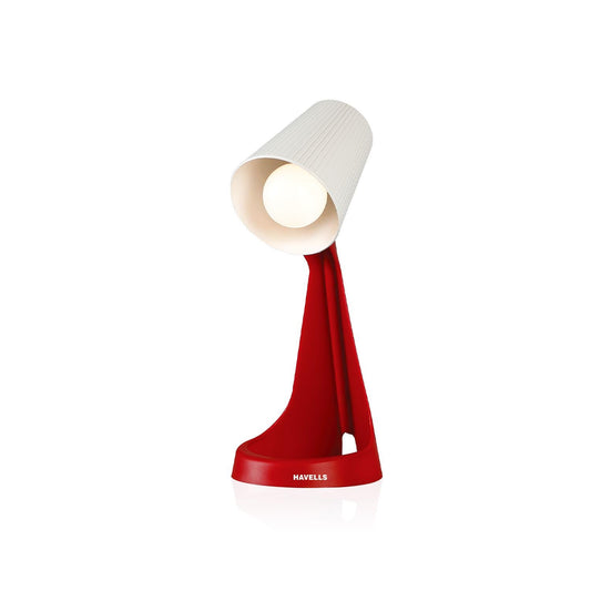 Table Lamp with Dual-Tone Finish Red & White - LED Compatible - ABS Material - 1.5m Cord