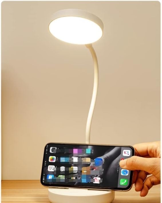 LED Desk Lamp with Touch Control, Dual Battery, USB Type-C, 40 x 11.5 x 10 cm, White