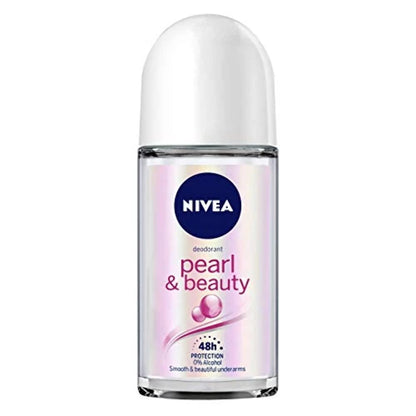 NIVEA Pearl & Beauty Deo Roll On 50ml | 72H | 0% Alcohol