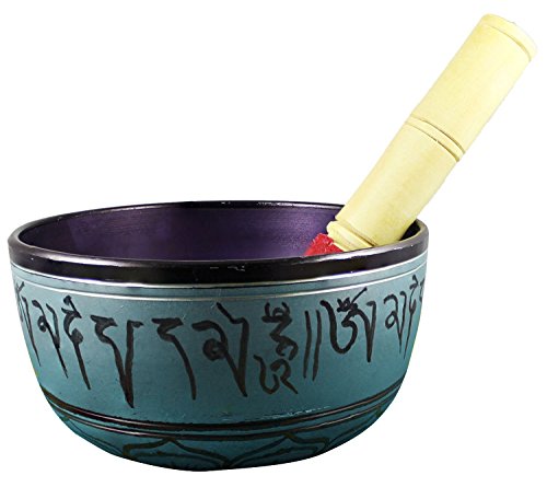 Singing Bowl 6 Inch Green Metal