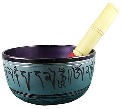Singing Bowl 6 Inch Green Metal