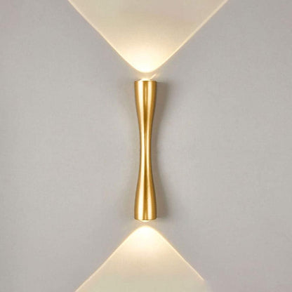 LED Wall Light Up/Down Creative Design Gold 6 Watt Warm White IP-65 Rainproof
