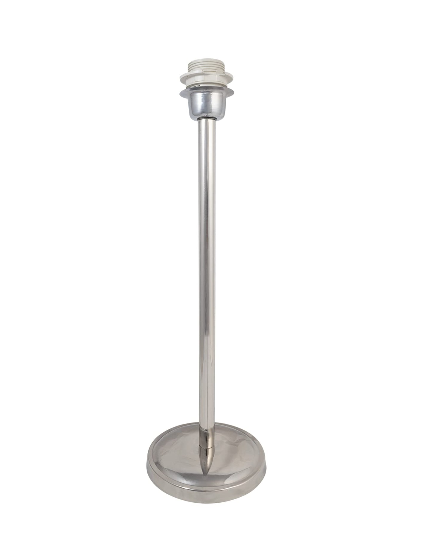 Table Lamp with Fabric Shade and Chrome Base - 33x33x58 cm - Brown