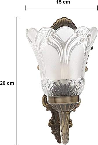 Wall Mounted Pendant Lamp with Antique Brass Finish and Etching Glass Shade - 5 Light Design